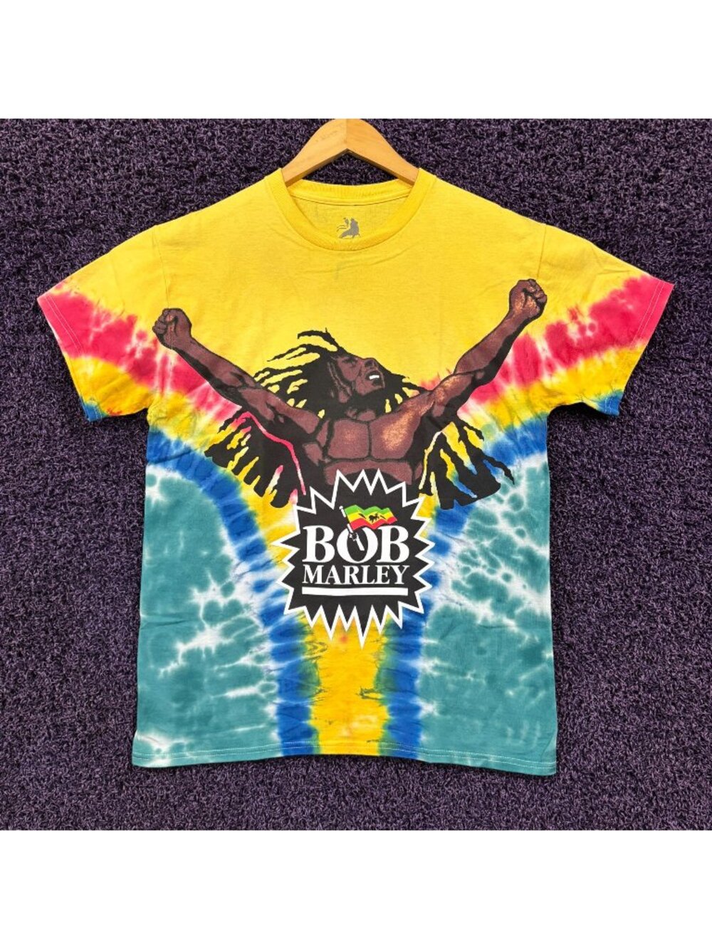 Bob Marley Uprising Tie-Dye T-Shirt Size Medium